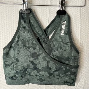 Gymshark 2-Tone Green Sports Bra Size S